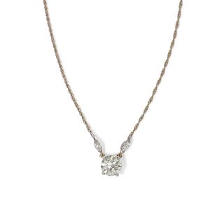 14k Euro Cut Diamond Necklace