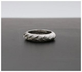 Vintage Judith Ripka Weave 925 Sterling Silver Ring Band