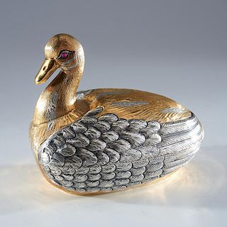 Tane Mexican sterling silver duck box