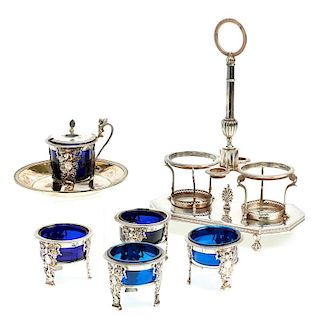 Assembled set Charles X silver table accessories