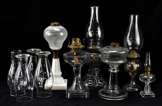 GLASS OIL LAMPS & MORE
