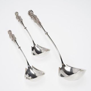 Set (3) American Classical coin serving spoons