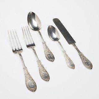 Whiting Arabesque sterling flatware service