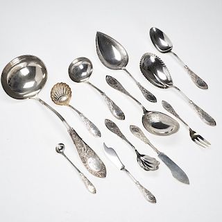 Whiting Arabesque sterling serving pieces