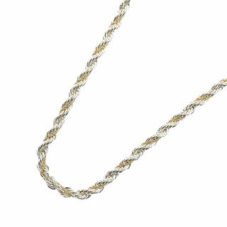 TIFFANY TWIST CHAIN SILVER 18K YELLOW GOLD NECKLACE