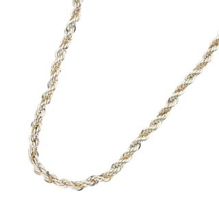 TIFFANY TWIST CHAIN SILVER 18K YELLOW GOLD NECKLACE