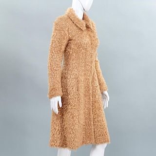 Chanel Couture fuzzy gold wool coat