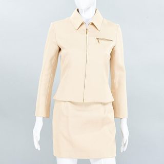 Louis Vuitton cotton twill skirt suit