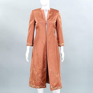 Maggie Norris Couture bronze satin coat