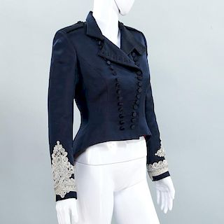 Maggie Norris Couture navy embroidered jacket