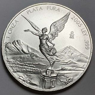 2005 Mexican Libertad 1 ozt .999 Silver