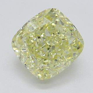 2.54 ct, Natural Fancy Yellow Even Color, IF, Cushion cut Diamond (GIA Graded), Appraised Value: $50,200 