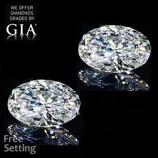 4.41 carat diamond pair, Oval cut Diamonds GIA Graded 1) 2.20 ct, Color E, VVS2 2) 2.21 ct, Color F, VVS2. Appraised Value: $186,000 
