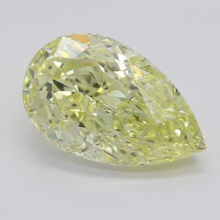 5.14 ct, Natural Fancy Yellow Even Color, VS2, Pear cut Diamond (GIA Graded), Appraised Value: $298,000 