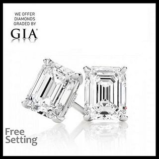 4.02 carat diamond pair, Emerald cut Diamonds GIA Graded 1) 2.01 ct, Color E, VVS2 2) 2.01 ct, Color E, VS1. Appraised Value: $169,500 