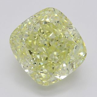 3.78 ct, Natural Fancy Yellow Even Color, IF, Cushion cut Diamond (GIA Graded), Appraised Value: $117,100 
