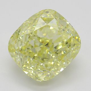 4.03 ct, Natural Fancy Yellow Even Color, VVS1, Cushion cut Diamond (GIA Graded), Appraised Value: $99,300 