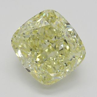 3.73 ct, Natural Fancy Yellow Even Color, VVS2, Cushion cut Diamond (GIA Graded), Appraised Value: $111,800 