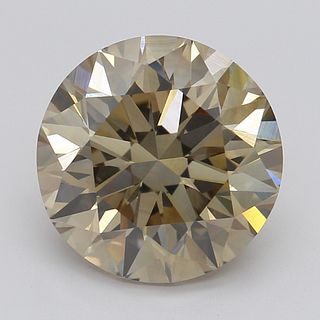 2.42 ct, Natural Fancy Brown Even Color, VVS2, Round cut Diamond (GIA Graded), Appraised Value: $23,100 