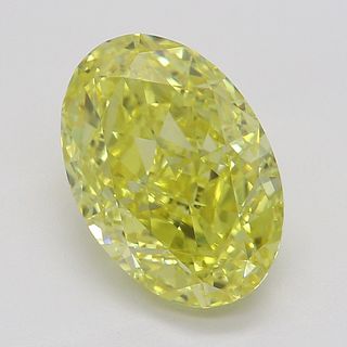 2.16 ct, Natural Fancy Intense Yellow Even Color, VS1, Oval cut Diamond (GIA Graded), Appraised Value: $134,700 