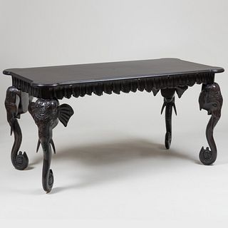Indian Style Ebonized Center Table