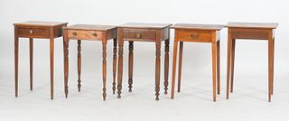 Five Federal Side Tables, Early-Mid 19th Century
