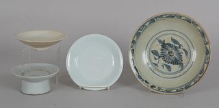 Four Pieces of Korean Celadon Pottery