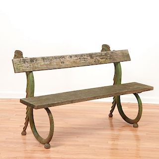 European cast iron Dragon garden bench