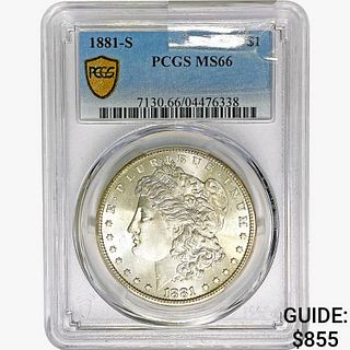 1881-S Morgan Silver Dollar PCGS MS66 