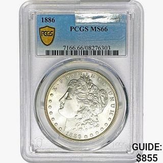 1886 Morgan Silver Dollar PCGS MS66 
