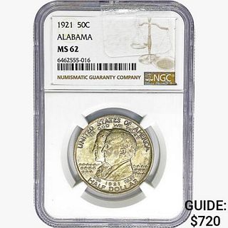 1921 Alabama Half Dollar NGC MS62 