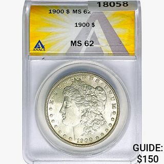 1900 Morgan Silver Dollar ANACS MS62 