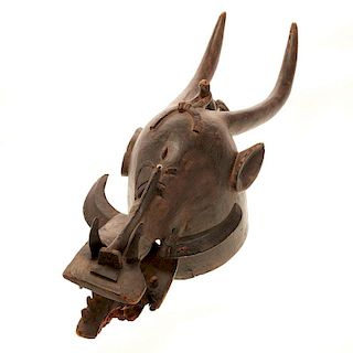 Senufo Kponyungo African wood carved tribal mask