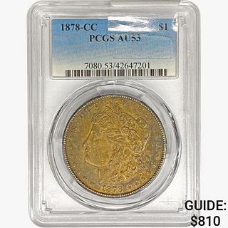 1878-CC Morgan Silver Dollar PCGS AU53 