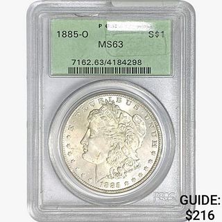 1885-O Morgan Silver Dollar PCGS MS63 