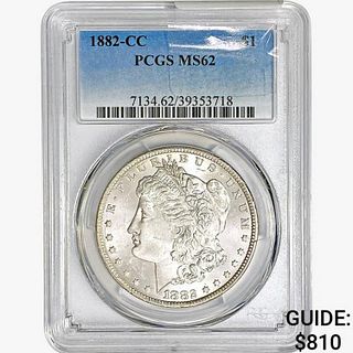 1882-CC Morgan Silver Dollar PCGS MS62 