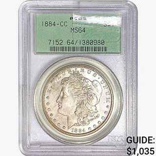 1884-CC Morgan Silver Dollar PCGS MS64 