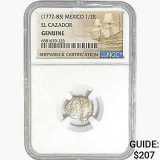 1772-83 Mexico 1/2 Reales El Cazador NGC Genuine 