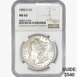 1890-O Morgan Silver Dollar NGC MS63 