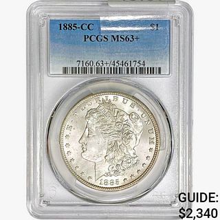 1885-CC Morgan Silver Dollar PCGS MS63+ 
