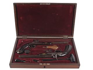 1870 Le Page .44 Dueling Pistol Set w/ Wood Case