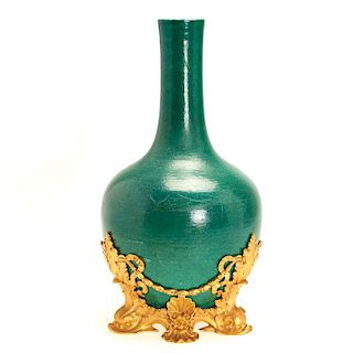Chinese vase in French gilt bronze mount