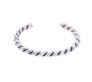 Navajo Sterling Silver Twisted Rope Bracelet
