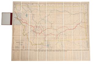 C. 1908 Montana Railroad Map by Rand McNally Large