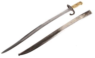 M1866 French Yataghan Sword Bayonet & Scabbard