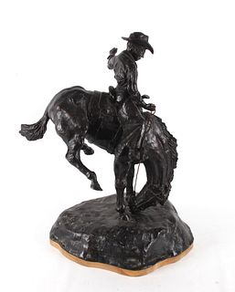 Owen D. Mort Jr. "Bronc Rider" Bronze Sculpture
