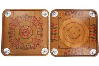 Carrom Archarena Company Game Boards c. 1901-1914