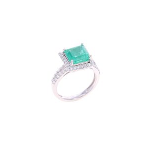 Natural Colombia Emerald GIA Certified Ring