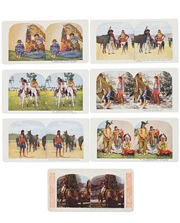 C.1899 T.W. Ingersoll Sioux Indian Stereoviews (7)