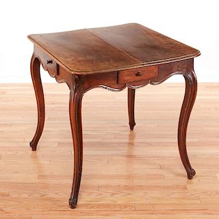 French Provincal walnut game table